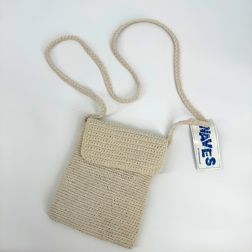 Vintage NEW small crochet shoulder/crossbody bag